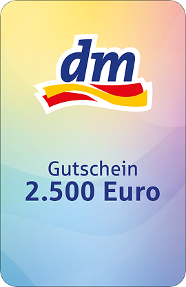 2500 € Gutschein von dm